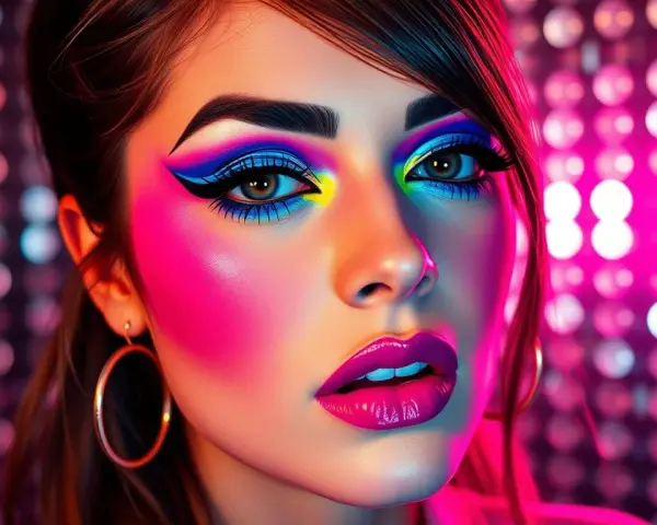 Original 80er Jahre Make-up: Mutige Farben & Drama meistern