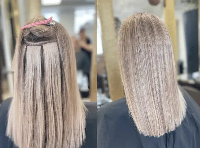Zdjęcie Dünnes Haar? Tape Extensions: Schonend zu Ihrem Traumvolumen
